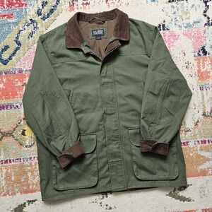 Midway USA NRA Chore Bomber Jacket Size XL Green Field Corduroy Trim